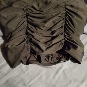 Swim suit rouched skirt